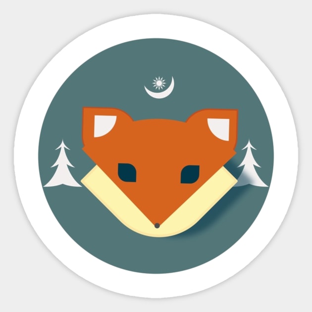 Woodland fox Sticker by Star_Odyssey1